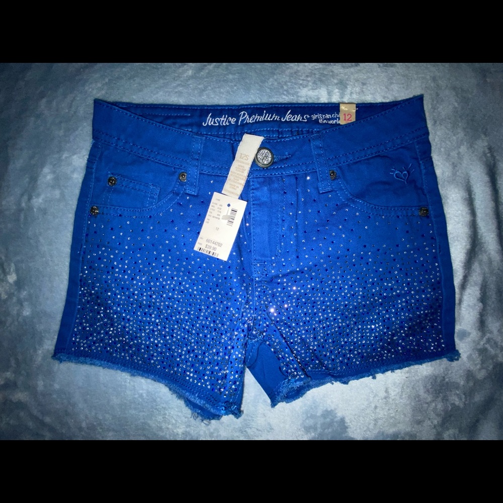 Sparkly blue shorts